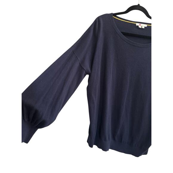 Boden XL Navy Blue Wool Cotton Crewneck sweater Classic #4726 - Picture 4 of 9